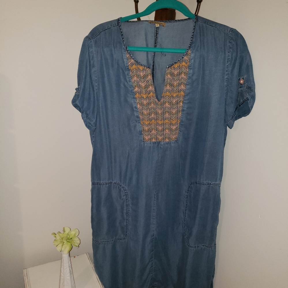 Soft Denim Chambray Sheath Dress/Tunic